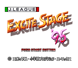 J.League Excite Stage '95 (Japan) Title Screen